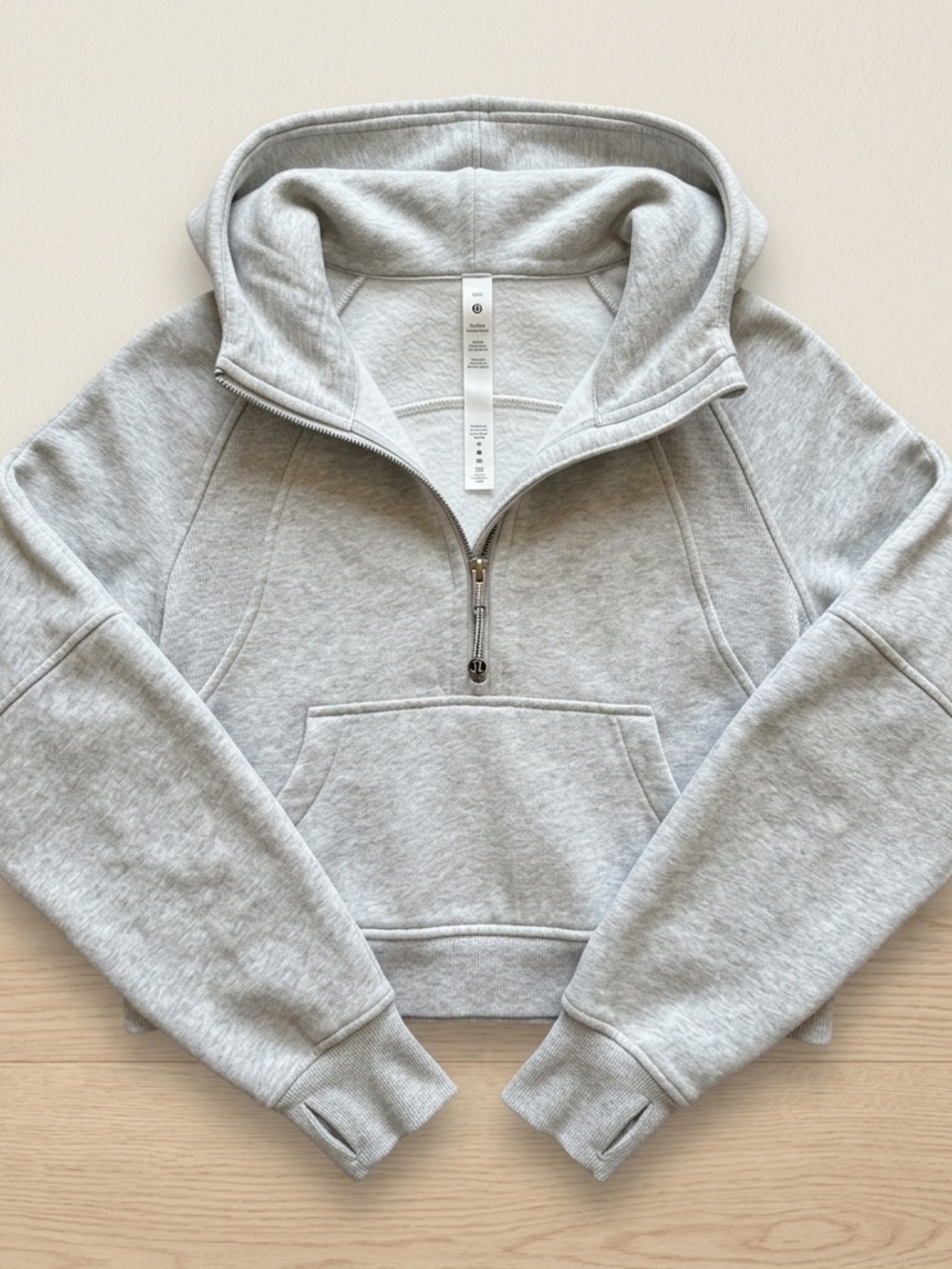 Lululemon Scuba Oversized Half-Zip Hoodie Light Heather Grey M/L